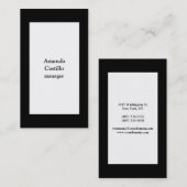 黒モダン縁ど白 名刺 (正面/裏面)