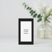 黒モダン縁ど白 名刺 (スタンド正面)