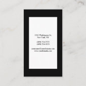 黒モダン縁ど白 名刺 (裏面)