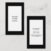 黒モダン縁ど白 名刺 (正面/裏面)