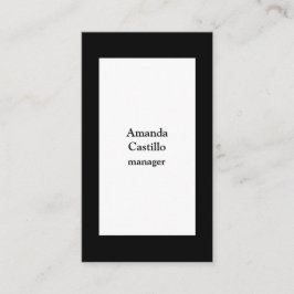 黒モダン縁ど白 名刺