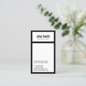 黒モダン縁ど美容業者名刺 名刺 (スタンド正面)