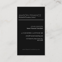 黒モダン縦型 – プロフェッショナル名刺 名刺