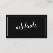 黒モダン美容師の署名 名刺 (正面)