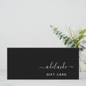黒モダン美容師エレガントギフト証書 (スタンド正面)