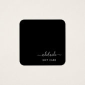 黒モダン美容師エレガントギフト証書 (正面)