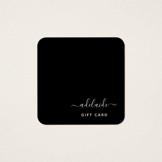 黒モダン美容師エレガントギフト証書 (正面)