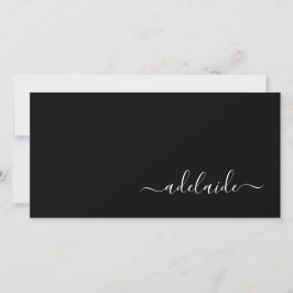 黒モダン美容師スクリプトギフト証明書