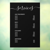 黒モダン美容師価格表サービス・メニュー ウィンドウサイン (シート3)