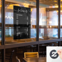 黒モダン美容師価格表サービス・メニュー