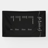 黒モダン美容師価格表サービス・メニュー 横断幕 (横)