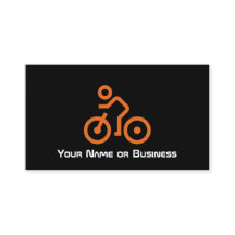 黒モダン自転車サイクリストのオレンジ色の自転車シンボル