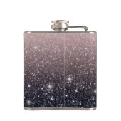 黒モダン色とピンク色のグリッターのスパークル名 フラスク (裏面)