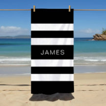 黒モダン色と白のストライプパターン