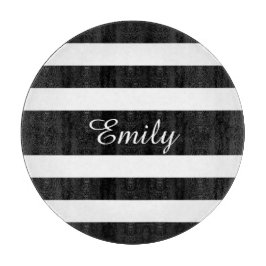 黒モダン色と白ストライプ色のパターン名 カッティングボード