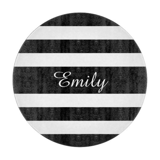 黒モダン色と白ストライプ色のパターン名 カッティングボード (正面)