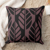 黒モダン色と紫の離れパターン装飾用クッション クッション (ブランケット)