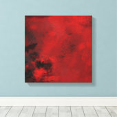黒モダン色と赤の抽象芸術-クリエイティブ&芸術的 キャンバスプリント (インサイチュ (ウッドフロア))