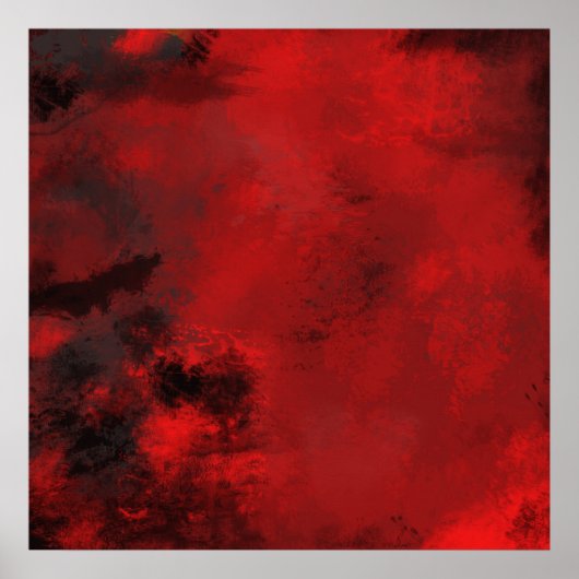 黒モダン色と赤の抽象芸術-クリエイティブ&芸術的 ポスター (正面)