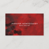 黒モダン色と赤の抽象芸術-クリエイティブ&芸術的 名刺 (正面)