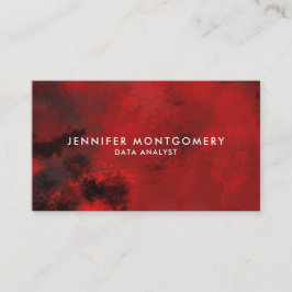 黒モダン色と赤の抽象芸術-クリエイティブ&芸術的 名刺