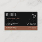 黒モダン色と赤茶色のシンプルロスタイリッシュゴ 名刺 (裏面)