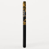 黒モダン色と金ゴールドフローラ |名パーソナライズされた前 Case-Mate iPhoneケース (裏面/右)