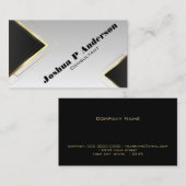 黒モダン色と金ゴールド幾何学的 名刺 (正面/裏面)