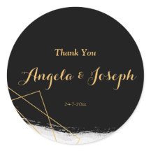 黒モダン色と金ゴールド水色の幾何学的