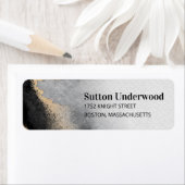 黒モダン色と金ゴールド水色 ラベル (インサイチュ)