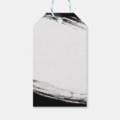 黒モダン色と金ゴールド色の幾何感謝してい的 ギフトタグ (裏面)