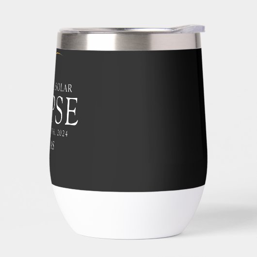 黒モダン色と金ゴールド2024テキサス州総太陽の食 (左面)