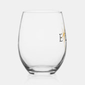 黒モダン色と金ゴールド2024テキサス州総太陽の食 ステムなしワイングラス (右)