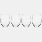 黒モダン色と金ゴールド2024テキサス州総太陽の食 ステムなしワイングラス (左)