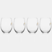 黒モダン色と金ゴールド2024テキサス州総太陽の食 ステムなしワイングラス (右)