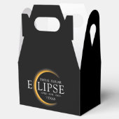 黒モダン色と金ゴールド2024テキサス州総太陽の食 フェイバーボックス (オープン)