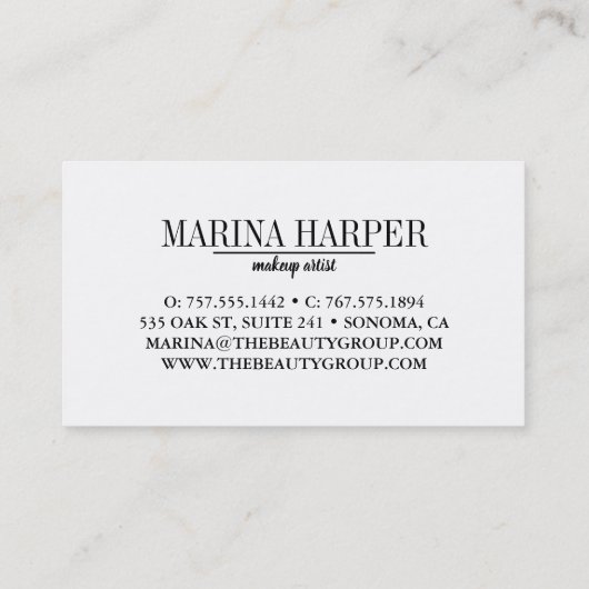 黒モダン色と金ゴールド 名刺 (裏面)