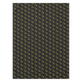 黒モダン色と黄色の建築パーティーの注意 テーブルクロス (正面)