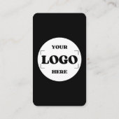 黒モダン色のカスタムロゴとQRコードGoogle Review 名刺 (裏面)