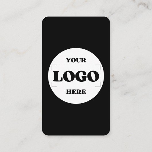 黒モダン色のカスタムロゴとQRコードGoogle Review 名刺 (裏面)