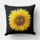 黒モダン色ひまわり クッション (裏面)