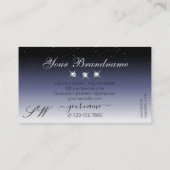 黒モダン色グラデーション輝く宝石モノグラム 名刺 (裏面)