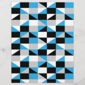 黒モダン色グレーのポリゴンの幾何学的パターン (裏面)