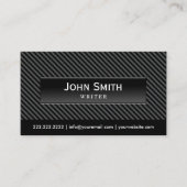 黒モダン色ストライプ背景ライター 名刺 (正面)