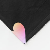 黒モダン色ハートパーソナライズされた フリースブランケット (角)