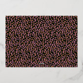 黒モダン色ピンクシンプルタイポグラフィ写真金ゴールド 箔シーズンカード (裏面)