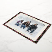 黒モダン色ピンクシンプルタイポグラフィ写真金ゴールド 箔シーズンカード (回転した状態)