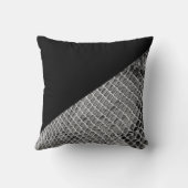 黒モダン色ブロックとスネークスキン クッション (裏面)