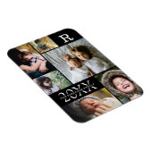 黒モダン色ブロックファミリー6 Photo Collage マグネット (右側)