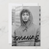 黒モダン色写真大成 サンキューカード (正面)